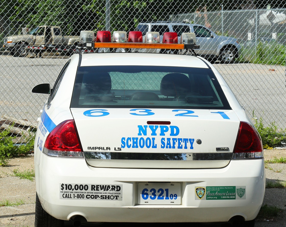 BROOKLYN, NY- JULY 14 :NYPD school  safety car in Brooklyn, NY on July 14, 2013. The New York Police Department, established in 1845, is the largest police force in US