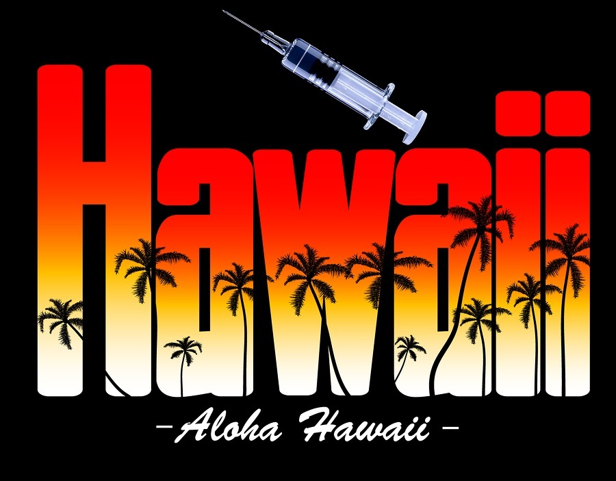 Aloha Hawaii Creative with Vaccine Needle