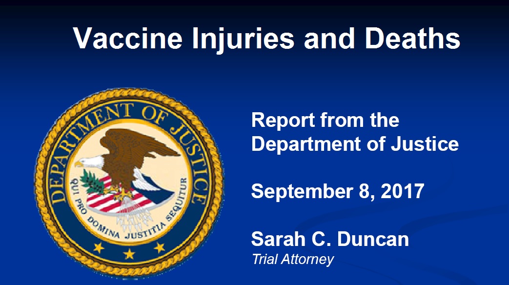 September DOJ Vaccine Injuries and Deaths Report
