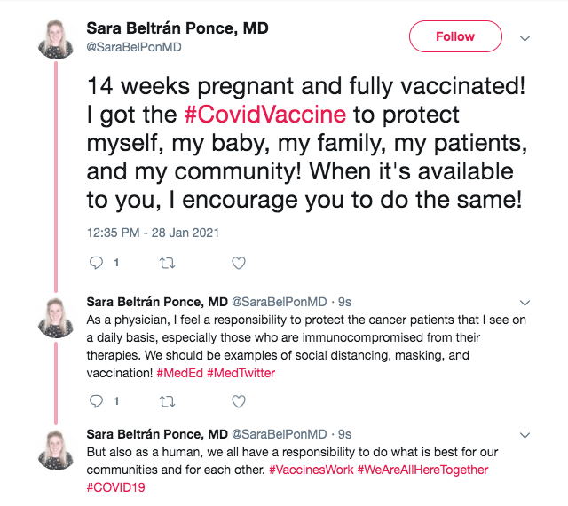 Wisconsin Resident Doctor has Miscarriage 3 Days After Being Injected with Experimental COVID mRNA Shot Beltran-Ponce-Tweets1