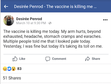 People Now Dying Following the Experimental Johnson and Johnson COVID Injections Desiree-Penrod-Facebook