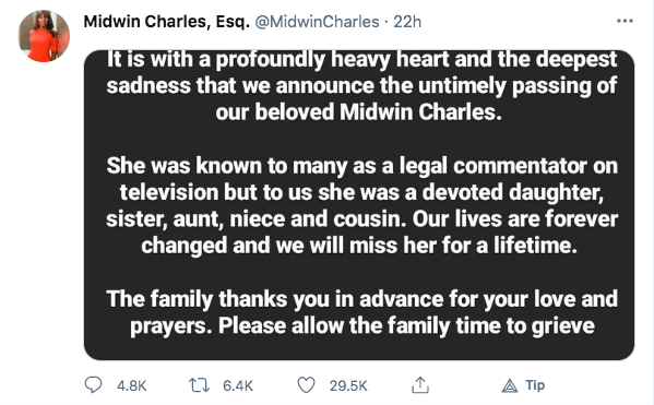 Midwin Charles: 47-Year-Old MSNBC Legal Analyst DEAD After Experimental mRNA COVID Shot Midwin-family