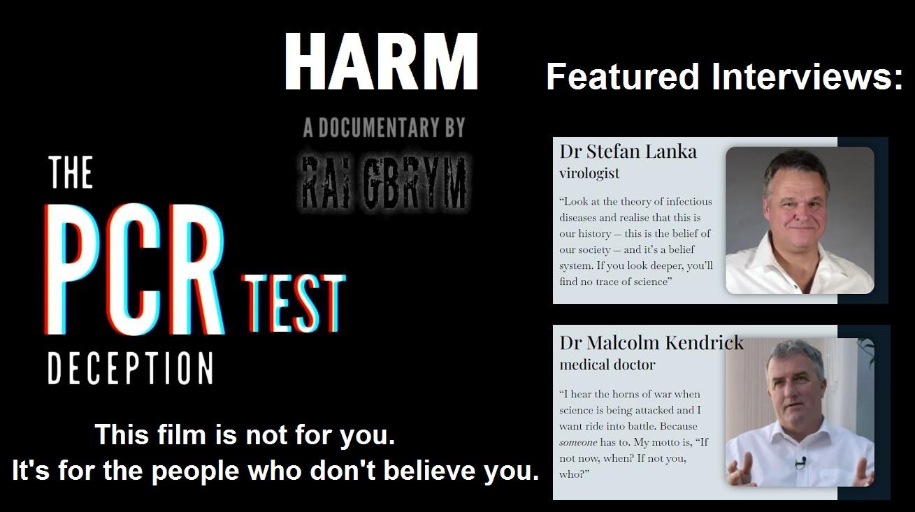 New Documentary on The PCR Test Deception is Banned on YouTube – Share this Film with Skeptics HARM-film