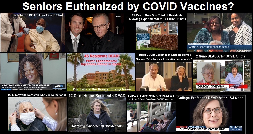 Seniors euthanized by covid vaccines | 76,253 dead 6,033,218 injured recorded in europe and usa following covid vaccines with 4,358 fetal deaths in u.s. | health