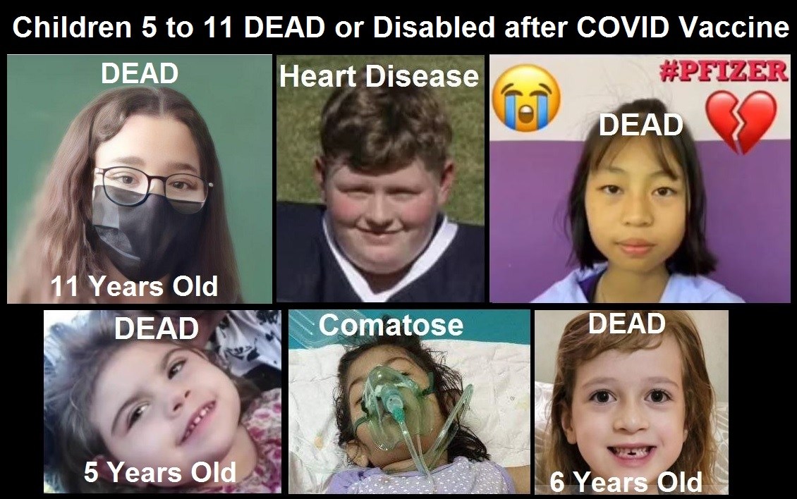1000% Increase in Vaccine Deaths and Injuries Following Pfizer COVID-19 EUA Vaccine for 5 to 11 Year Olds Children-5-to-11-year-old-covid-vaccine-deaths