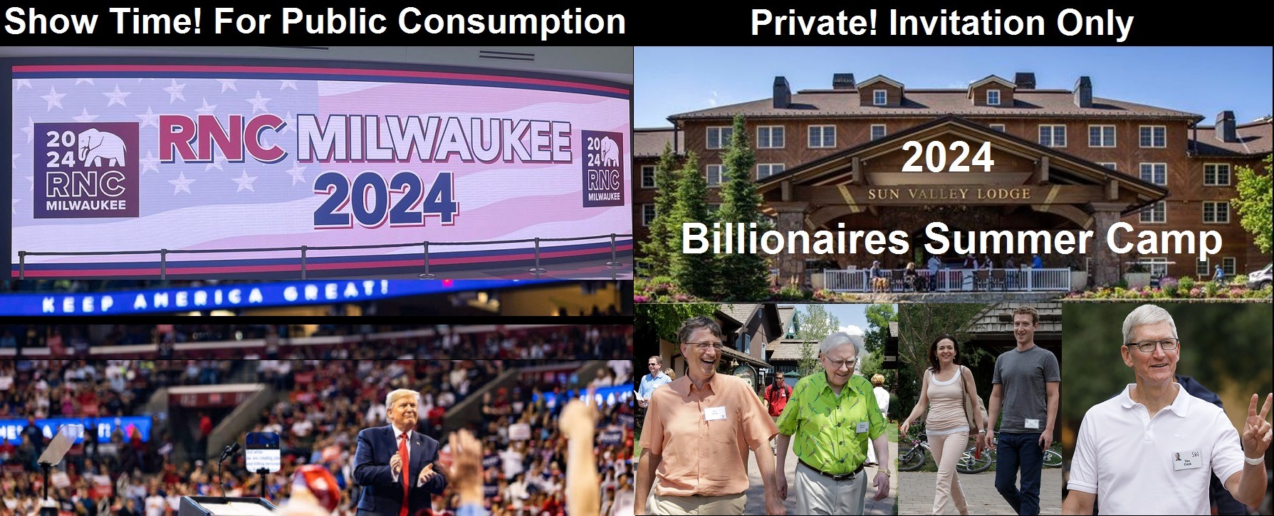 Sun Valley Conference 2024 Vs. Republican National Convention 2024