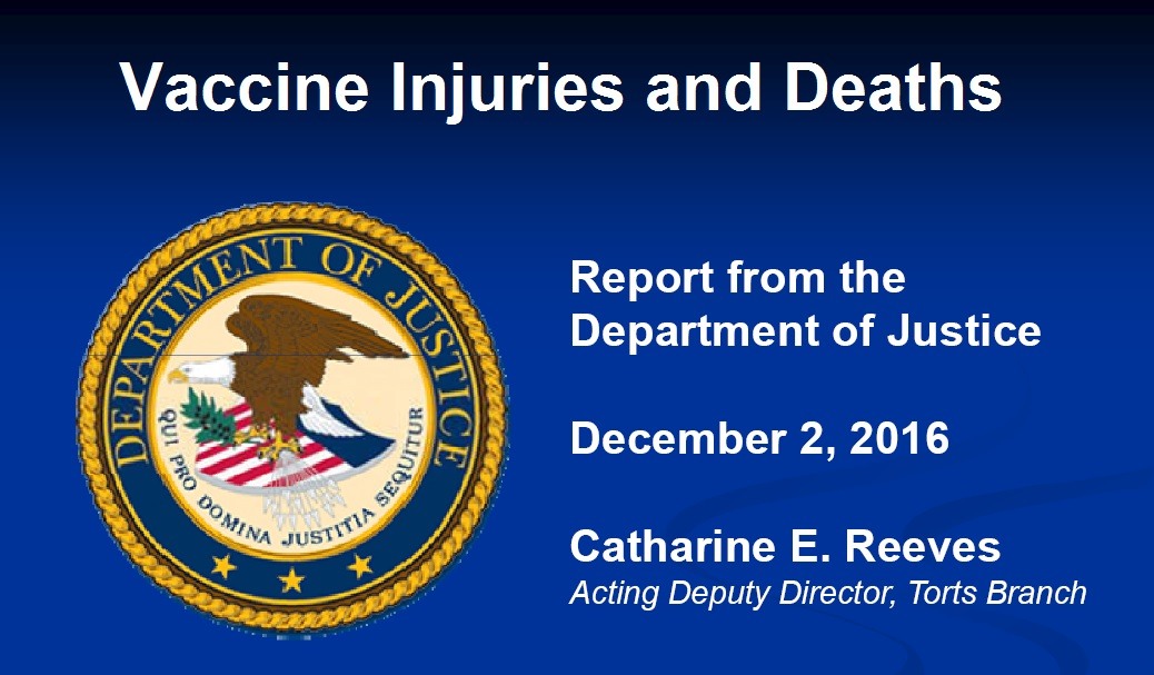 December-2016 report vaccine injuries and deaths DOJ
