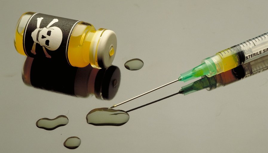 syringe with toxic vial photo