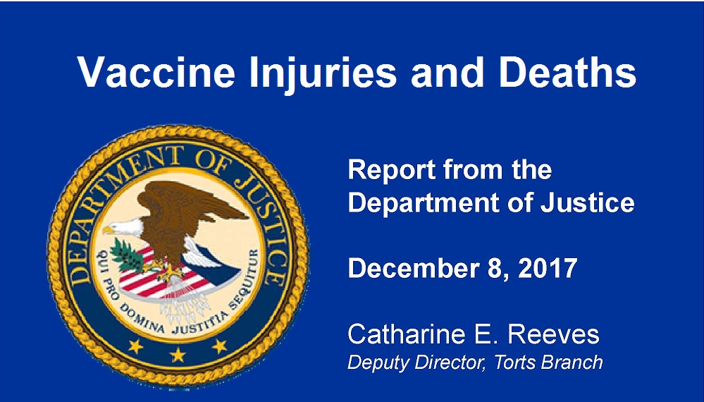 DOJ Update Vaccine Injuries and Deaths 12.17