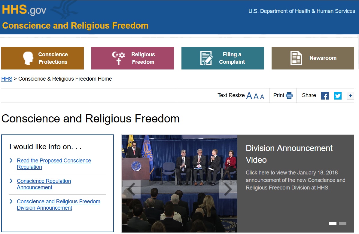 HHS Conscience and Religious Freedom