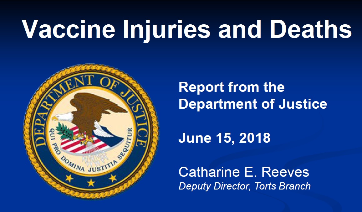 cover slide doj vaccine injuries deaths litigated