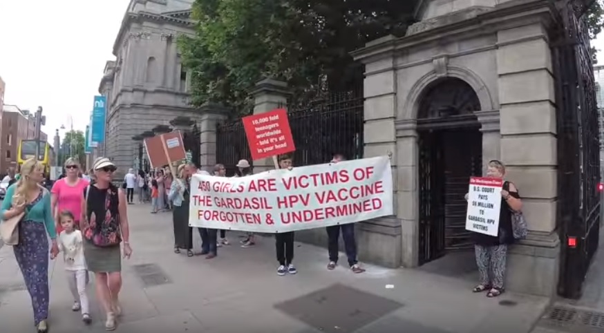 Hundreds of HPV Vaccine Victims Take to the Streets in Dublin to Protest Ireland-HPV-protests