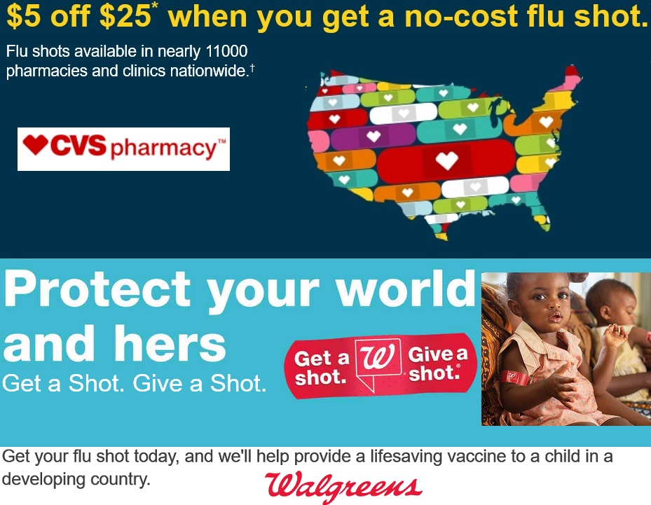 Get Your Flu Shot? DOJ Report From Vaccine Court Reveals Flu Shot is Most Dangerous Vaccine in U.S. CVS-Walgreens-Flu-Shot-Advertisements-2018