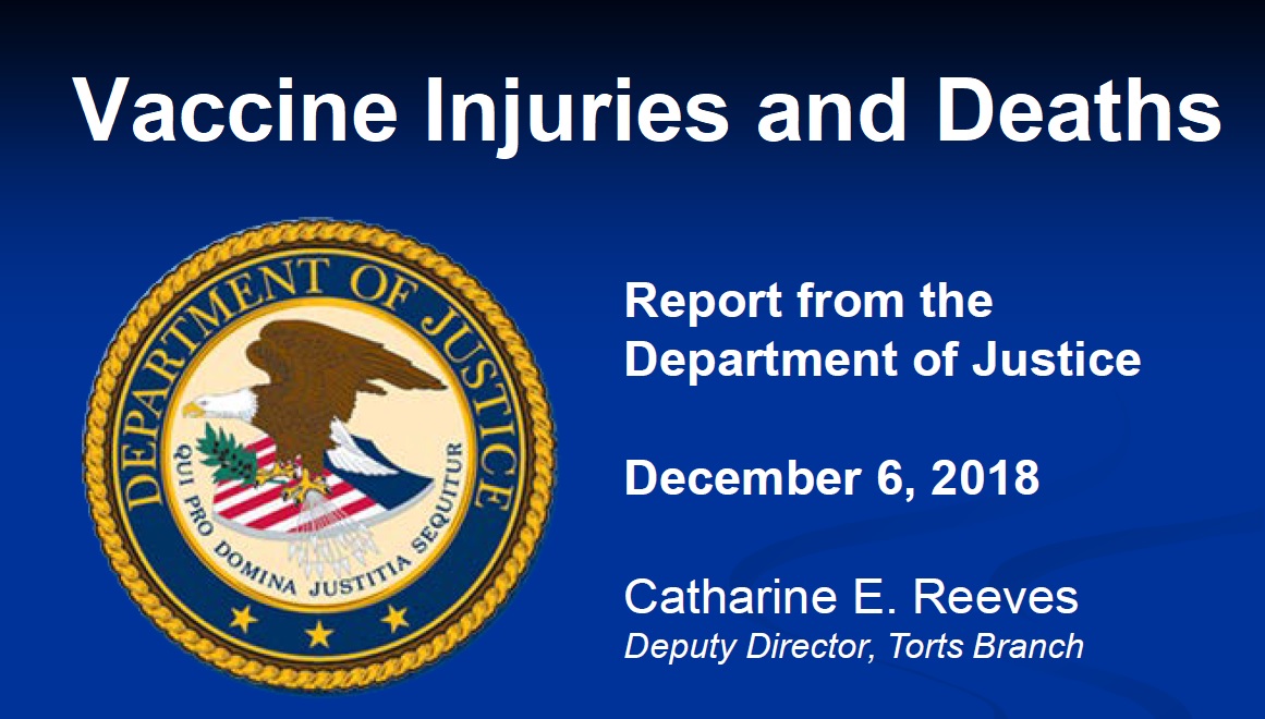 DOJ Vaccine Injuries and Deaths Report