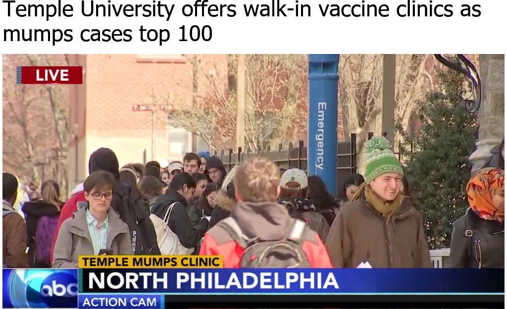 Temple University Mumps Vaccine Clinic