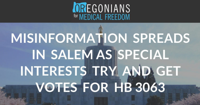 Oregon “Measles Outbreak” of 14 Cases Over but Big Pharma Interests Want Mandatory Vaccinations of Children Using False Information Oregonians-for-Medical-Freedom-HB-3063-Special-Interests-Spread-Misinformation-1200-x-628-768x402