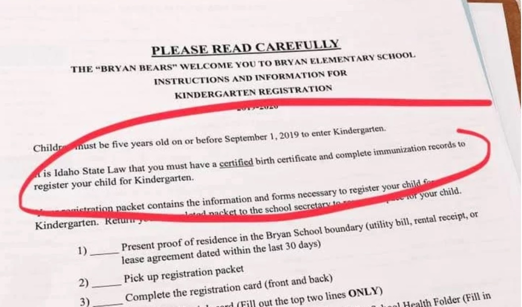 Bryan Elementary School vaccine requirement letter image
