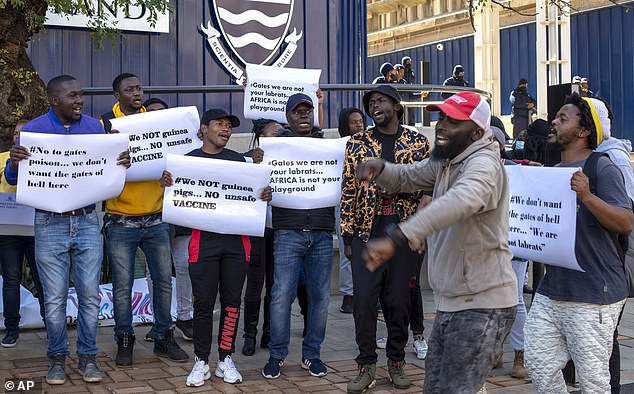 “Bill Gates We Are Not Your Lab Rats!” Africans Protest COVID Vaccine Trials Among Poor Africa-protests-covid-vaccine-2